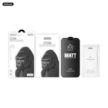 Защитное стекло SupGlass SG-13 Full Coverage Matt Gaming Glass IP 17 Air (6.6) для iPhone 17 Air (6.6)