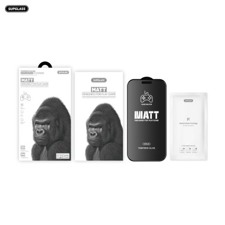 Защитное стекло Матовое SupGlass XC-13 Full Coverage Matt Gaming Glass IP 14 Pro Max (6.7)