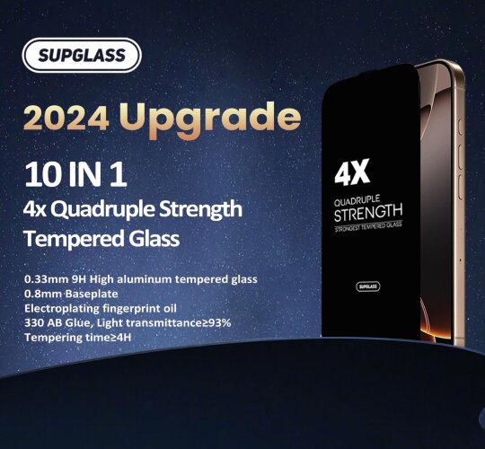 Protective glass Supglass SG-01 4X Quadruple Strength Glass 10-in-1 For IP 12 Pro Max (6.7)